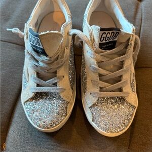 Golden Goose Kids Silver Glitter Sneakers EU 34 (GGDB) - Made in Italy